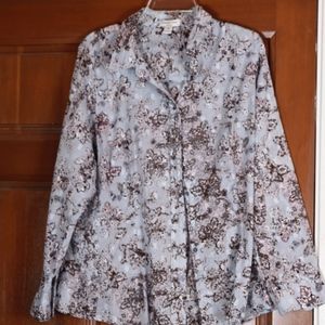 Coldwater Creek grey-blue blouse 2x /20W